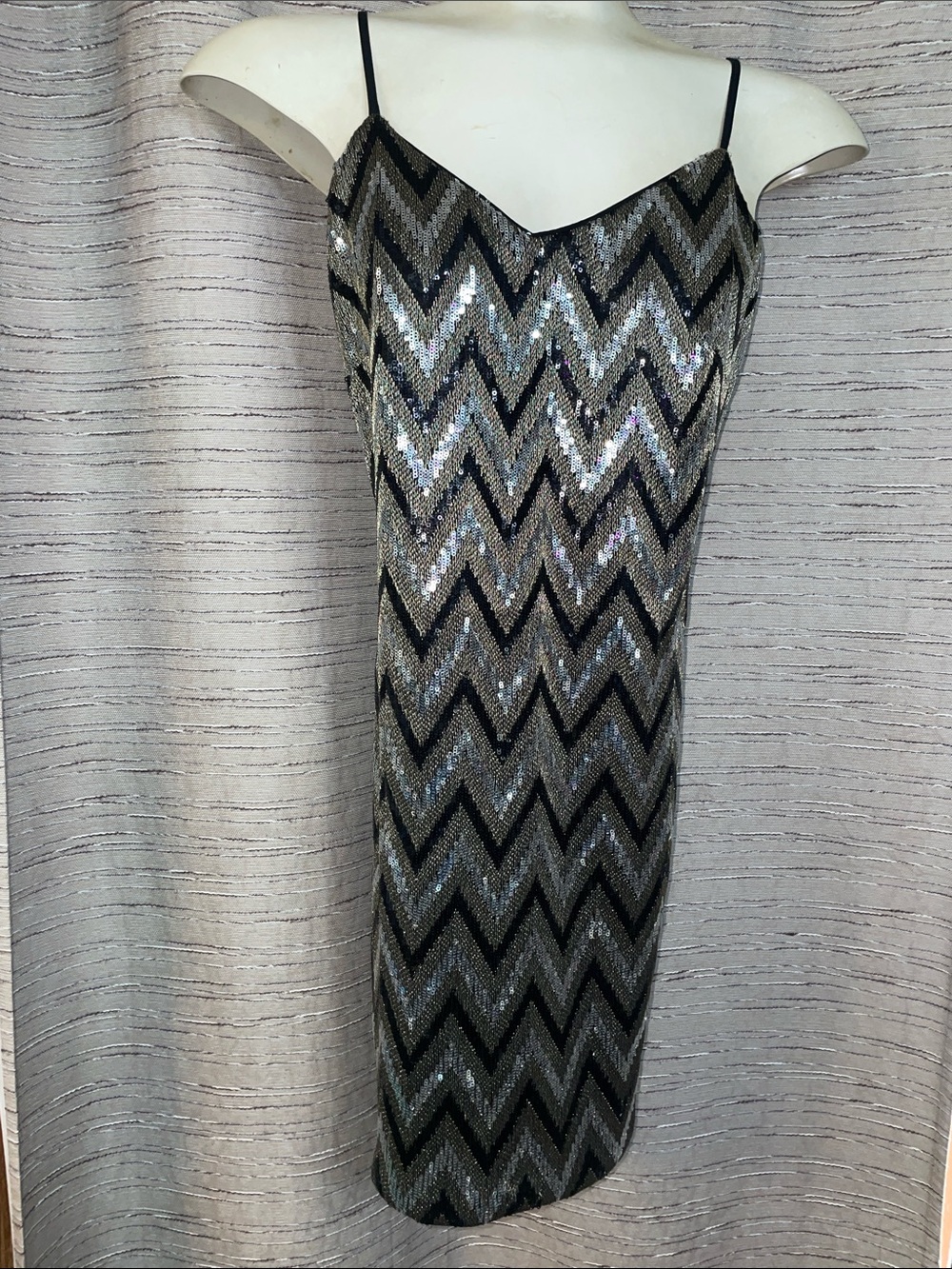 Sequin Chevron Party Dress